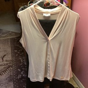 Jasper black suit blazer with Calvin Klein top and black Tommy Hilfiger Slacks